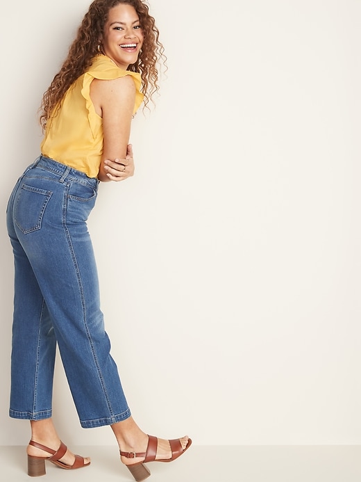 Image number 7 showing, High-Waisted Wide-Leg Ankle Jeans For Women