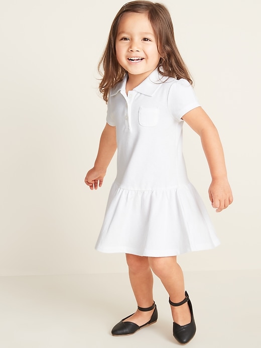 View large product image 1 of 1. Uniform Pique Polo Dress for Toddler Girls