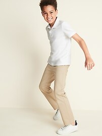 View large product image 3 of 3. Uniform Stain-Resistant Built-In Flex Pique Polo For Boys