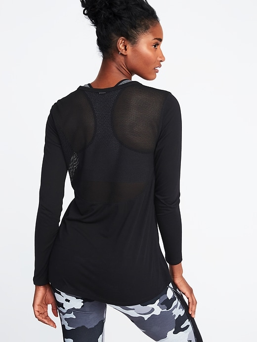 Image number 1 showing, Lightweight Mesh-Back Performance Top for Women