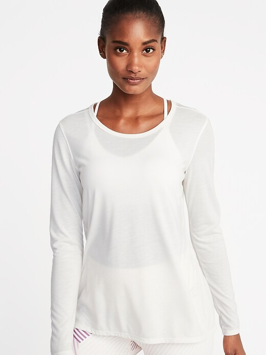 Lightweight Mesh-Back Performance Top for Women | Old Navy