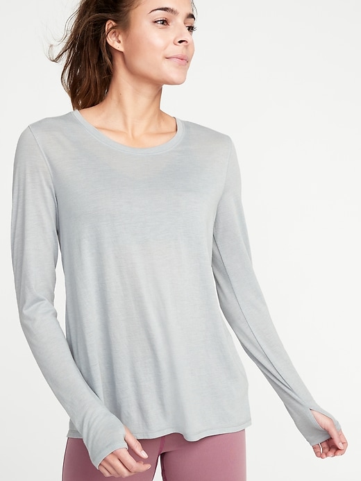 Image number 2 showing, Relaxed Lightweight Fly-Away Performance Top for Women