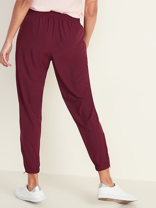 View large product image 2 of 2. Mid-Rise Soft-Woven Stretch Joggers for Women
