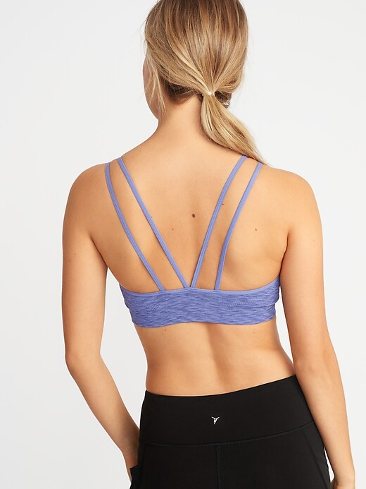 Image number 1 showing, Seamless Light Support Strappy Sports Bra for Women
