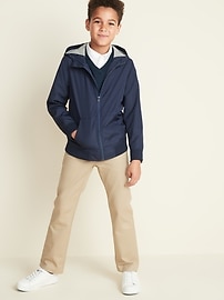 View large product image 3 of 3. Hooded Uniform Windbreaker Jacket For Boys