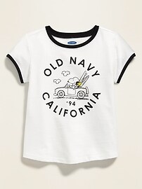 View large product image 3 of 3. Peanuts&#174 "Old Navy California" Ringer Tee for Toddler Girls