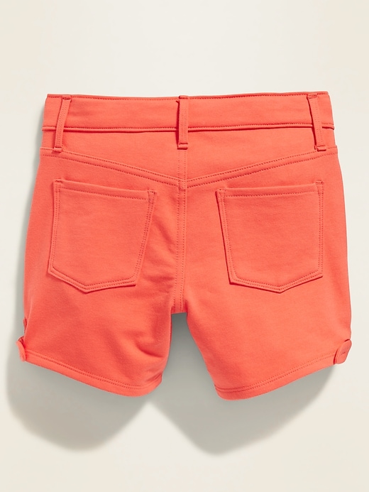 View large product image 2 of 3. French Terry Side Bow-Tie Midi Shorts for Girls