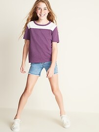 View large product image 3 of 3. Color-Blocked Yoke Tee for Girls
