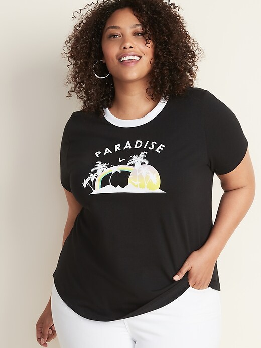 View large product image 1 of 1. EveryWear Plus-Size Graphic Tee