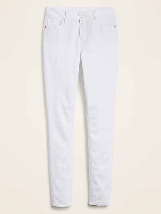 Image number 5 showing, High-Waisted Rockstar Super Skinny White Jeans For Women