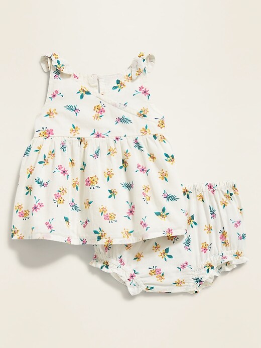View large product image 1 of 2. Printed Cross-Front Tank & Bloomers Set for Baby