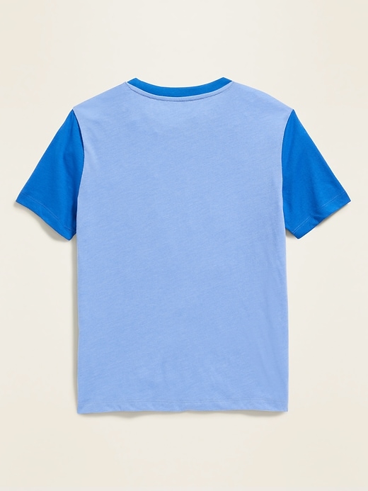 View large product image 2 of 3. Embroidered-Graphic Pocket Tee For Boys