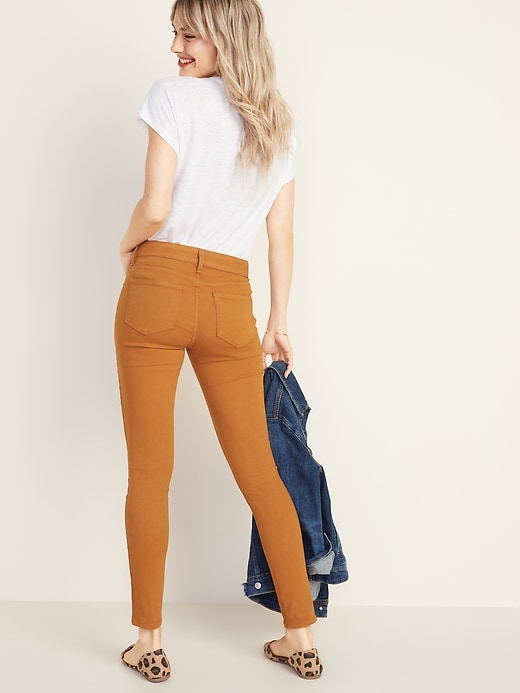 Image number 2 showing, Mid-Rise Rockstar Super Skinny Pop-Color Jeans for Women
