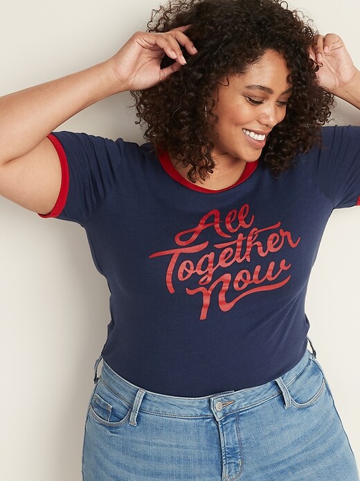 Image number 4 showing, Slim-Fit Plus-Size Americana-Graphic Tee