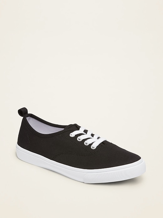 View large product image 1 of 2. Twill Uniform Sneakers for Girls