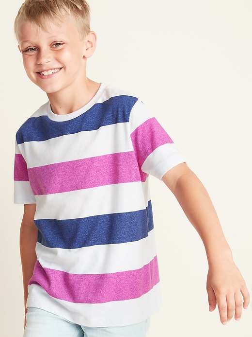 Bold-Stripe Softest T-Shirt For Boys | Old Navy