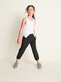 View large product image 3 of 3. Quick-Dry 4-Way Stretch Cropped Joggers for Girls