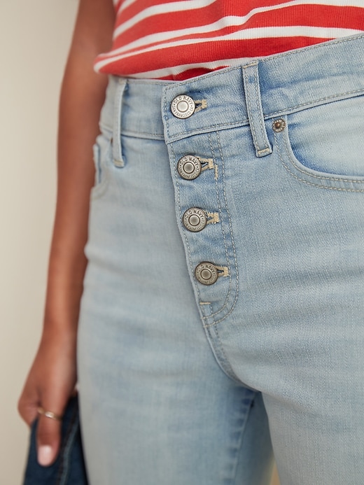 Image number 4 showing, High-Waisted Button-Fly Flare Ankle Rockstar Jeans For Women