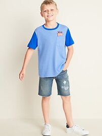 View large product image 3 of 3. Embroidered-Graphic Pocket Tee For Boys