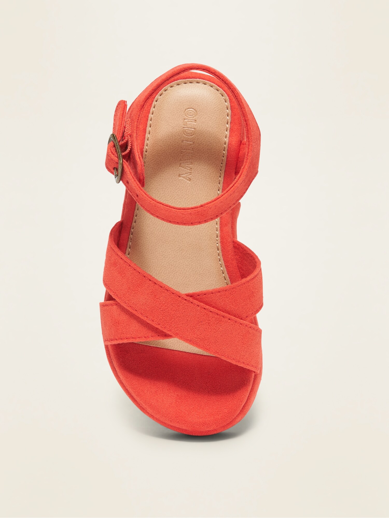 Faux Suede Cross Strap Sandals For Toddler Girls Old Navy