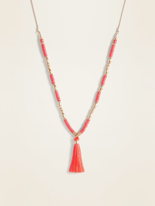 View large product image 1 of 2. Tassel Pendant Necklace for Women