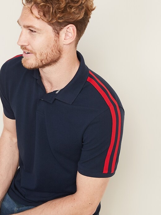 Image number 4 showing, Moisture-Wicking Sleeve-Stripe Pro Polo