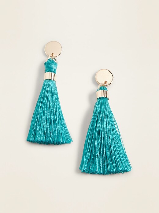 View large product image 1 of 2. Tassel Drop Earrings for Women