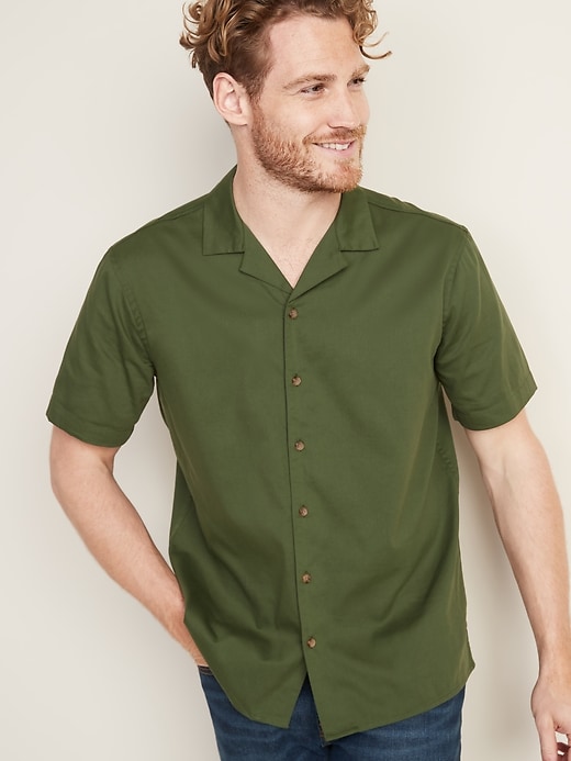 View large product image 1 of 1. Regular-Fit Soft-Washed Twill Getaway Shirt