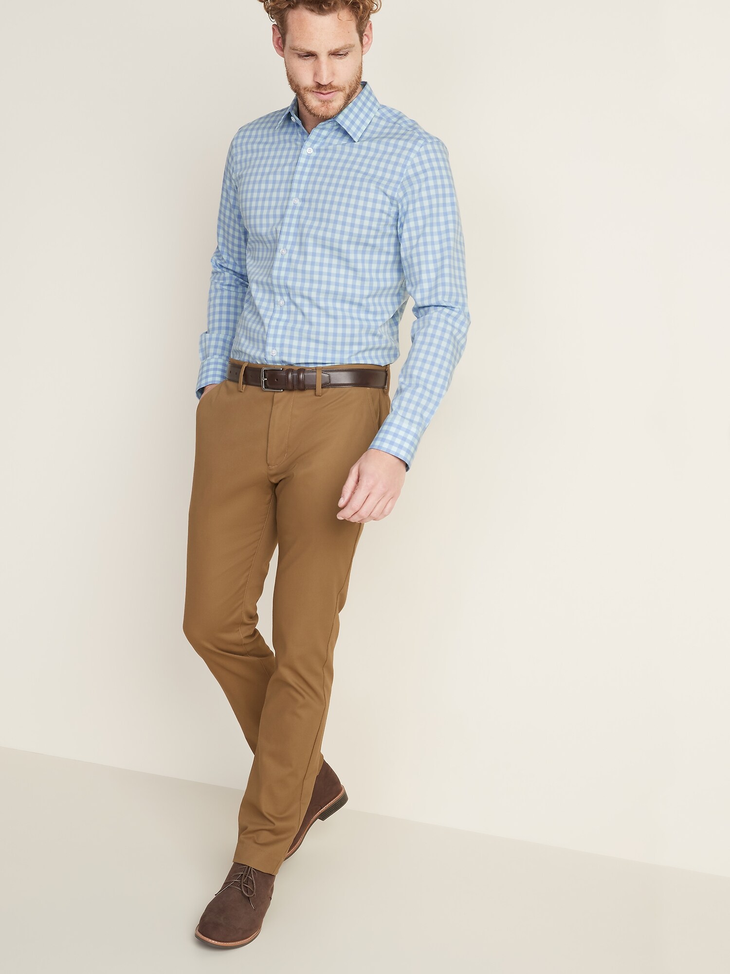 old navy signature non iron slim