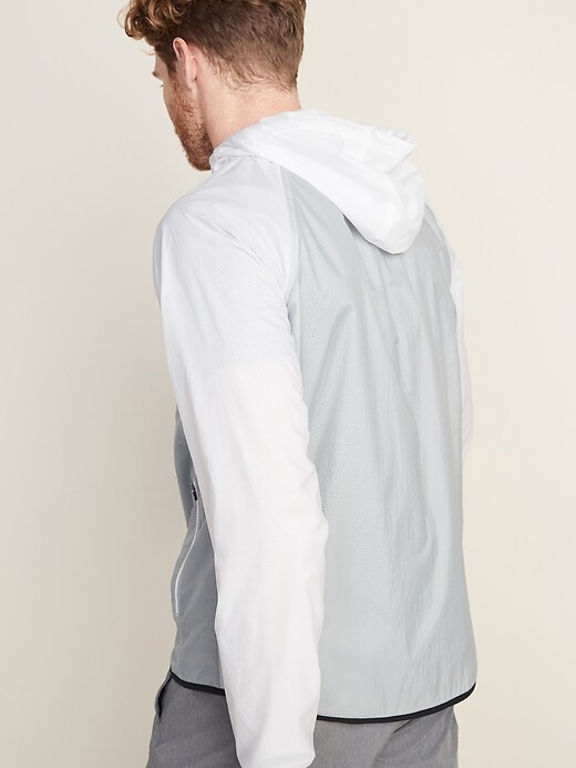 Image number 2 showing, Color-Blocked Mesh-Lined Nylon Windbreaker