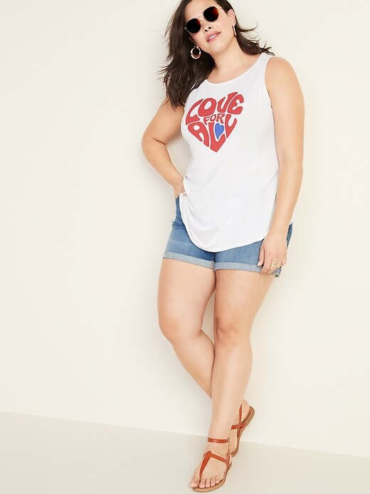 Image number 3 showing, "Love For All" Graphic Luxe Plus-Size Tank
