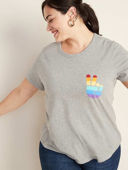 View large product image 1 of 2. 2019 Pride Graphic Plus-Size Tee