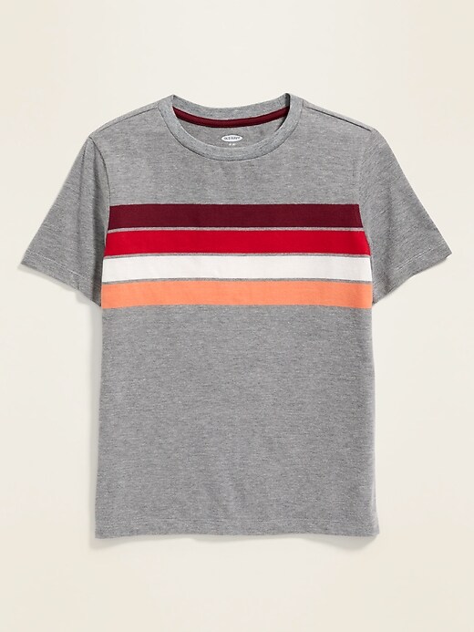 View large product image 1 of 1. Chest-Stripe Softest Tee For Boys