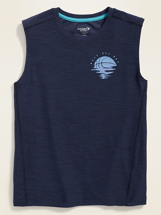 View large product image 1 of 2. Breathe ON Go-Dry Graphic Muscle Tank for Boys
