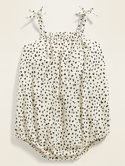 View large product image 1 of 1. Tie-Shoulder Cutwork Bubble for Baby