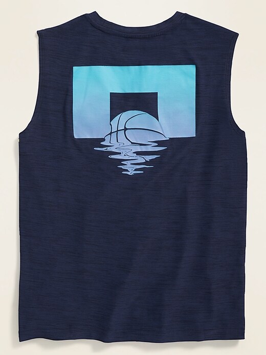 View large product image 2 of 2. Breathe ON Go-Dry Graphic Muscle Tank for Boys