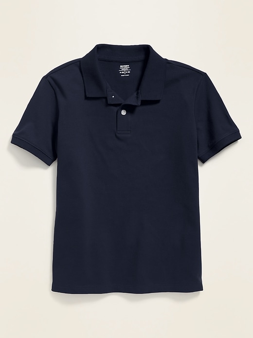 View large product image 1 of 1. Uniform Stain-Resistant Built-In Flex Pique Polo For Boys