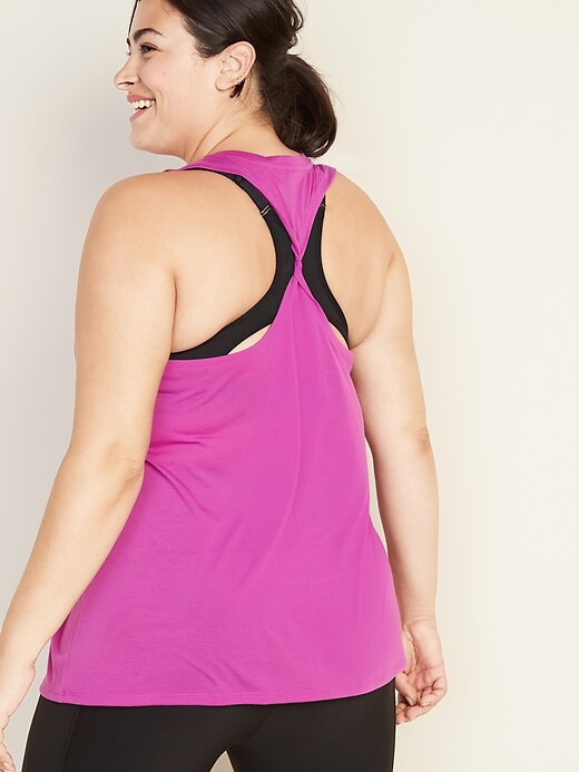 Image number 1 showing, Lightweight Twist-Back Plus-Size Performance Tank