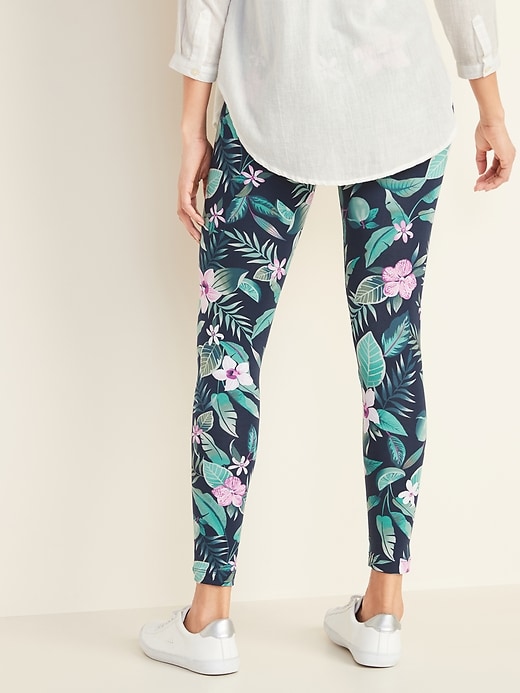 Mid-Rise Printed Jersey Leggings For Women | Old Navy