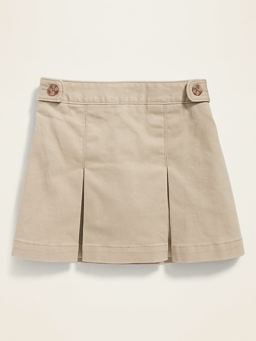 View large product image 1 of 2. Twill Uniform Skort for Toddler Girls