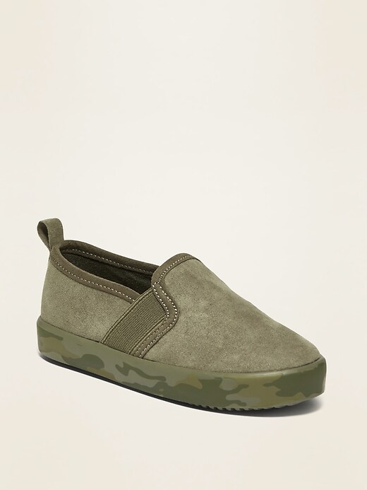 View large product image 1 of 4. Faux-Suede Slip-Ons for Toddler Boys