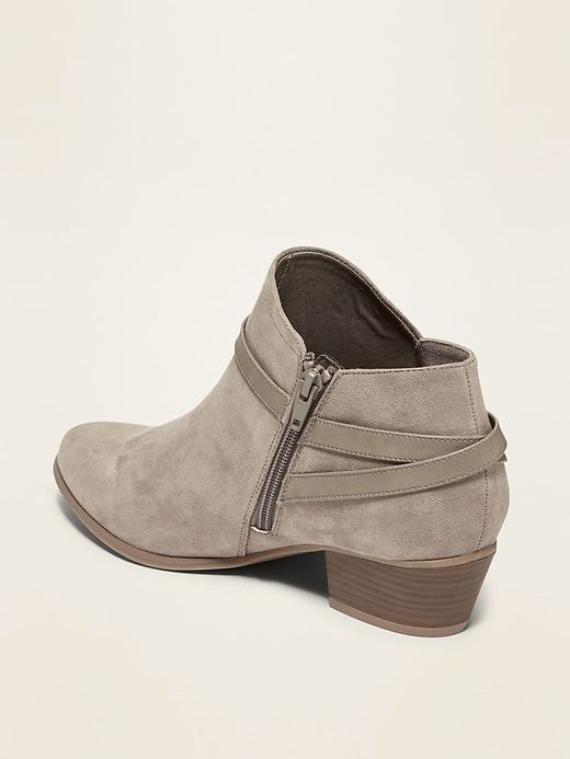Image number 4 showing, Faux-Suede Ankle-Strap Boots for Women