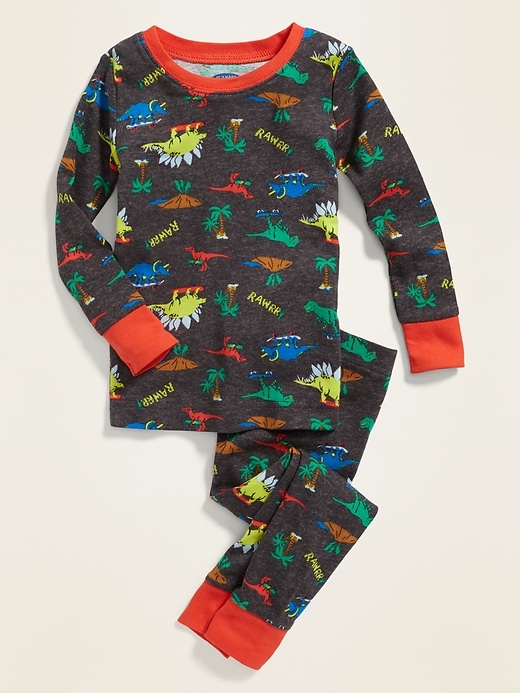 View large product image 1 of 1. Dinosaur-Print Pajama Set for Toddler Boys & Baby