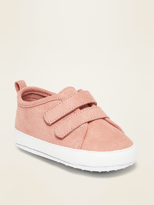 View large product image 1 of 4. Faux-Suede Double-Strap Sneakers for Baby