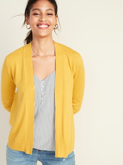 Image number 1 showing, Short Open-Front Sweater for Women