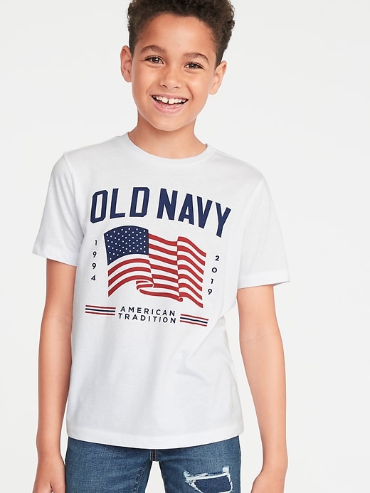 View large product image 1 of 2. 2019 Flag Graphic Tee For Boys