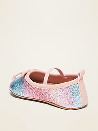 View large product image 3 of 4. Iridescent Glitter Ballet Flats for Baby