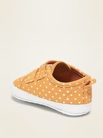 View large product image 3 of 4. Polka-Dot Secure-Strap Sneakers for Baby