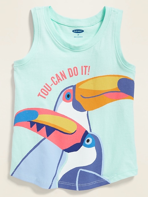 View large product image 1 of 1. Graphic Jersey Tank for Toddler Girls