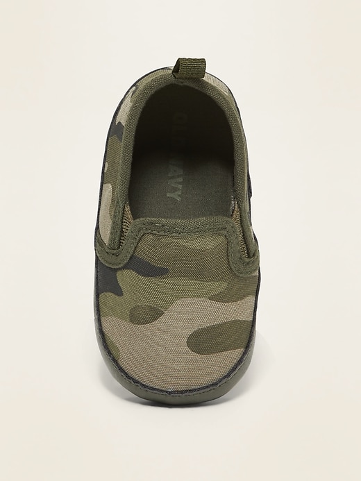 View large product image 2 of 4. Unisex Camo Canvas Slip-Ons for Baby